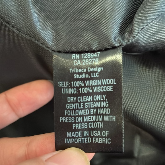 Rare Nili Lotan Women’s Pinstripe Virgin Wool Double-Breasted Jacket Gray Size38 - Picture 8 of 12